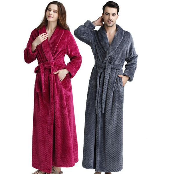 lovers winter extra long thick flannel bath robe soft peignoir warm dressing gown wome men bathrobe bridesmaid wedding women's sleepwea, Black;red
lovers winter extra long thick flannel bath robe soft peignoir warm dressing gown wome men bathrobe bridesmaid wedding women's sleepwea, Black;red