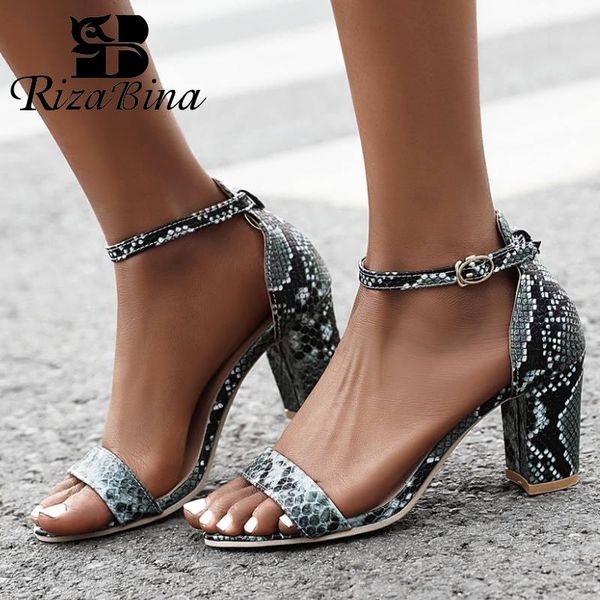 size 30-45 summer women shoes high heel sandals buckle strap snakeskin square office lady footwear, Black
size 30-45 summer women shoes high heel sandals buckle strap snakeskin square office lady footwear, Black