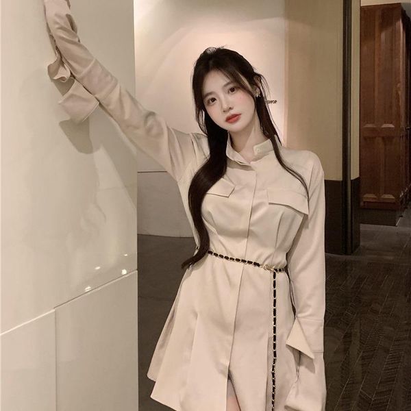 casual dresses vintage style a-line button solid single breasted long sleeve mini dress aesthetic clothes for women autumn arrival, Black;gray
casual dresses vintage style a-line button solid single breasted long sleeve mini dress aesthetic clothes for women autumn arrival, Black;gray