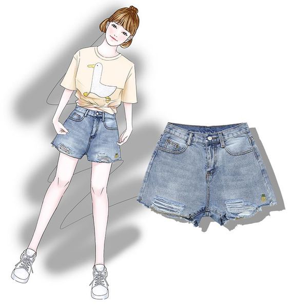 women's shorts 2021 fashion clothing summer high waist hole denim tassel, White;black
women's shorts 2021 fashion clothing summer high waist hole denim tassel, White;black