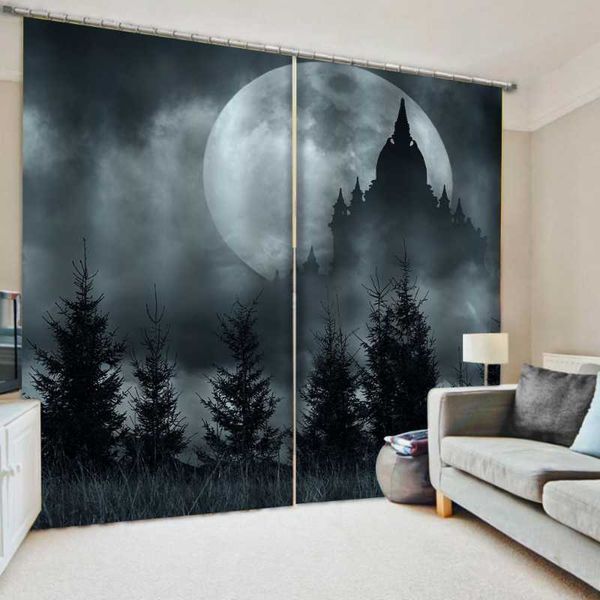 curtains living room bedroom drapes cortinas customized size grey forest moon blackout curtain &
curtains living room bedroom drapes cortinas customized size grey forest moon blackout curtain &