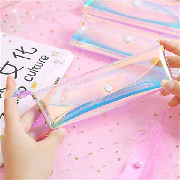 small transparent cosmetic laser pen bags cute travel makeup case women holographic brush student mini pencil pouch
small transparent cosmetic laser pen bags cute travel makeup case women holographic brush student mini pencil pouch