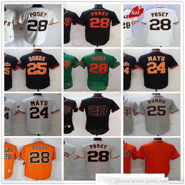 retro stitched baseball jerseys 28 buster posey 25 barry bonds 24 willie mays jersey stitched gray black white orange blank no number name
retro stitched baseball jerseys 28 buster posey 25 barry bonds 24 willie mays jersey stitched gray black white orange blank no number name