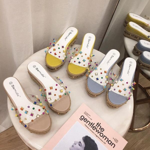 coloful studs open toe platform sandals women knitted wedges high heels flip flops beads rivets muffins sandalias mujer2021, Black
coloful studs open toe platform sandals women knitted wedges high heels flip flops beads rivets muffins sandalias mujer2021, Black