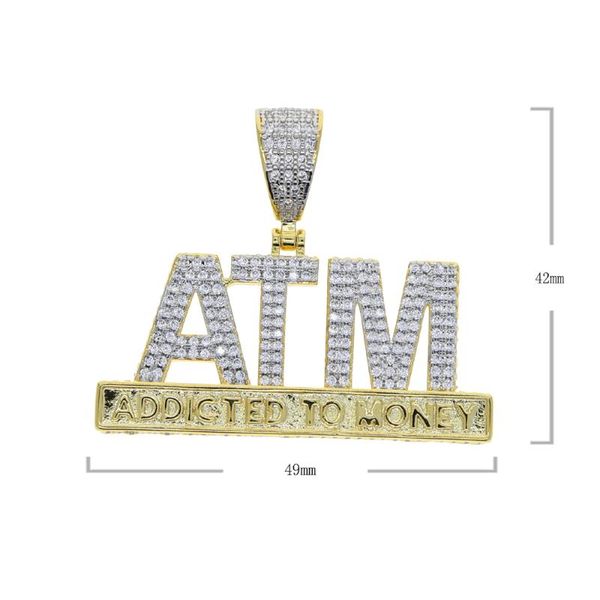 chains wholesale hip hop iced out bling 5a cubic zircon letters atm addicted to money pendant necklaces for men boy rope chain jewelry, Silver
chains wholesale hip hop iced out bling 5a cubic zircon letters atm addicted to money pendant necklaces for men boy rope chain jewelry, Silver