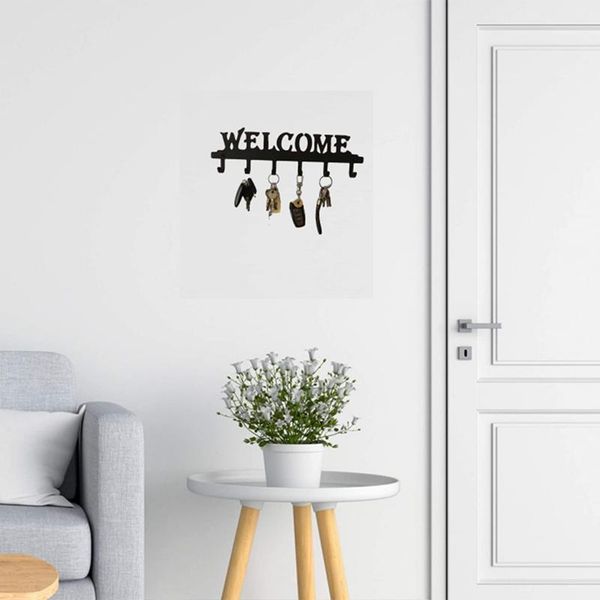 hooks & rails keys holder organizer rack wall mounted with screws and anchors home black metal decor 6 for entryway
hooks & rails keys holder organizer rack wall mounted with screws and anchors home black metal decor 6 for entryway