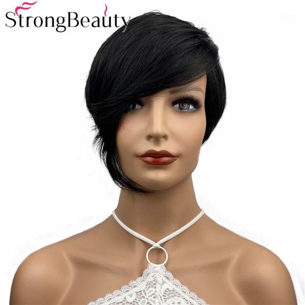 strongbeauty short straight wig with inclined bangs smart hair styles young women girl synthetic natural wigs1, Black
strongbeauty short straight wig with inclined bangs smart hair styles young women girl synthetic natural wigs1, Black