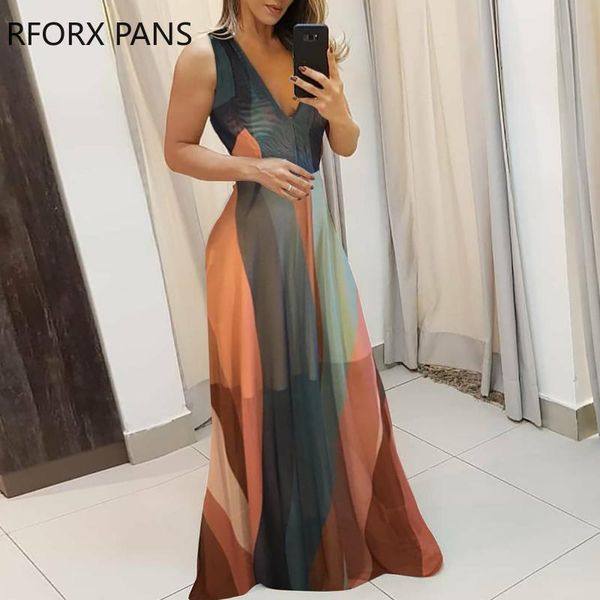 women v-neck striped colorblock spaghetti strap maxi dress summer elegant casual dresses, Black;gray
women v-neck striped colorblock spaghetti strap maxi dress summer elegant casual dresses, Black;gray