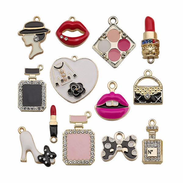 drops of oil diy accessories pendant fashion series diamond insert red powder cake earrings necklace, Silver
drops of oil diy accessories pendant fashion series diamond insert red powder cake earrings necklace, Silver