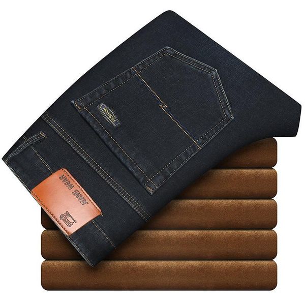 men's jeans 2021 brand winter warm slim fit business fashion thicken denim trousers fleece stretch pants black, Blue
men's jeans 2021 brand winter warm slim fit business fashion thicken denim trousers fleece stretch pants black, Blue