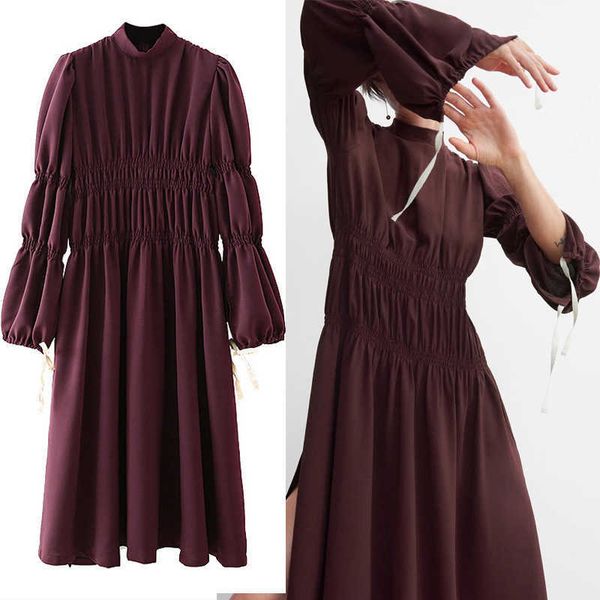 za art deco pottery long dress women long puff sleeve elastic ruched dress woman autumn elegant pleated office midi dresses 210602, Black;gray
za art deco pottery long dress women long puff sleeve elastic ruched dress woman autumn elegant pleated office midi dresses 210602, Black;gray