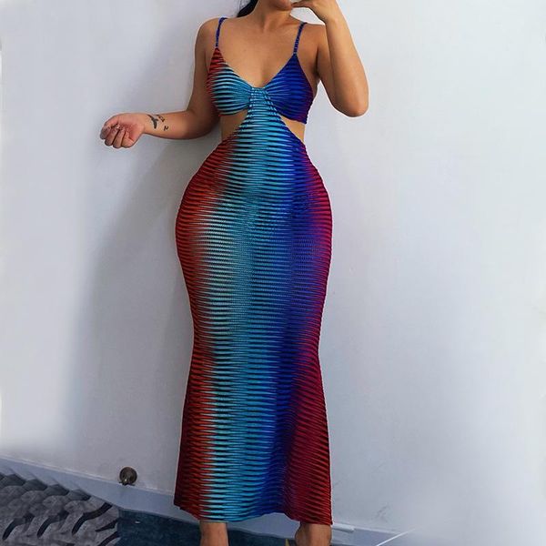 casual dresses women sleeveless cut out long dress summer 2021 variegated color deep v-neck hollow slim bodycon maxi party club, Black;gray
casual dresses women sleeveless cut out long dress summer 2021 variegated color deep v-neck hollow slim bodycon maxi party club, Black;gray