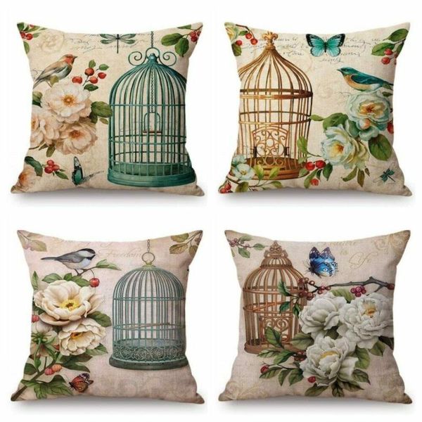 cushion/decorative pillow elegant floral bird cage drawing home vintage flower birds poster cushion cover
cushion/decorative pillow elegant floral bird cage drawing home vintage flower birds poster cushion cover
