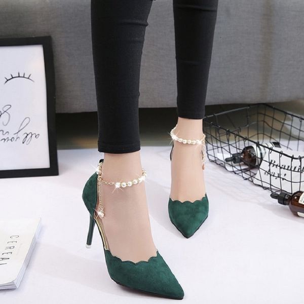 sandals 2021 spring stiletto heel banquet female sandals word pearl chain shallow mouth frosted leather pointed shoes, Black
sandals 2021 spring stiletto heel banquet female sandals word pearl chain shallow mouth frosted leather pointed shoes, Black