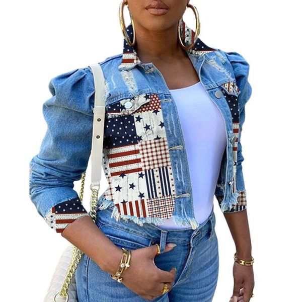 women's jackets patchwork cropped jeans women denim jacket frayed long sleeve buttons up ladies breasted short turn-down neck crop, Black;brown
women's jackets patchwork cropped jeans women denim jacket frayed long sleeve buttons up ladies breasted short turn-down neck crop, Black;brown