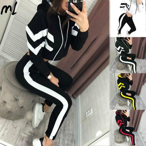 two piece dress retro fashion casual 2pcs striped hooded running sets autumn female sports suits outerwear sweatshirt suit jogging, White
two piece dress retro fashion casual 2pcs striped hooded running sets autumn female sports suits outerwear sweatshirt suit jogging, White