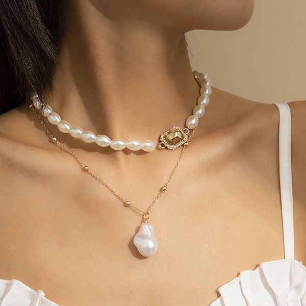diamond gemstone pendant necklaces french retro palace style imitation pearl fine copper clad iron bead chain rhinestone alloy multilayer ne, Silver
diamond gemstone pendant necklaces french retro palace style imitation pearl fine copper clad iron bead chain rhinestone alloy multilayer ne, Silver
