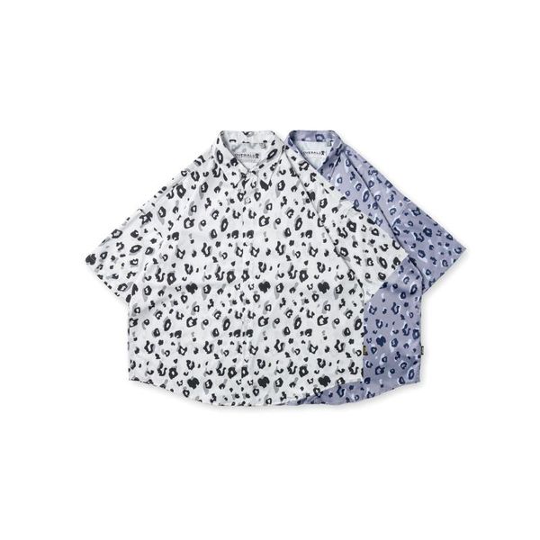 men fashion vintage casual leopard print short sleeve shirt male women summer streetwear hip hop loose shirts men's, White;black
men fashion vintage casual leopard print short sleeve shirt male women summer streetwear hip hop loose shirts men's, White;black