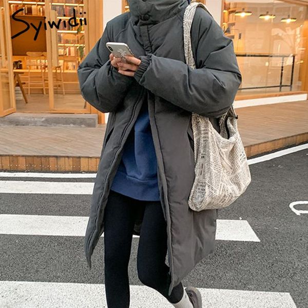 women's down & parkas syiwidii autumn winter jacket 2021 thicken long coat streetwear woman black oversized outerwear korean fashion
women's down & parkas syiwidii autumn winter jacket 2021 thicken long coat streetwear woman black oversized outerwear korean fashion