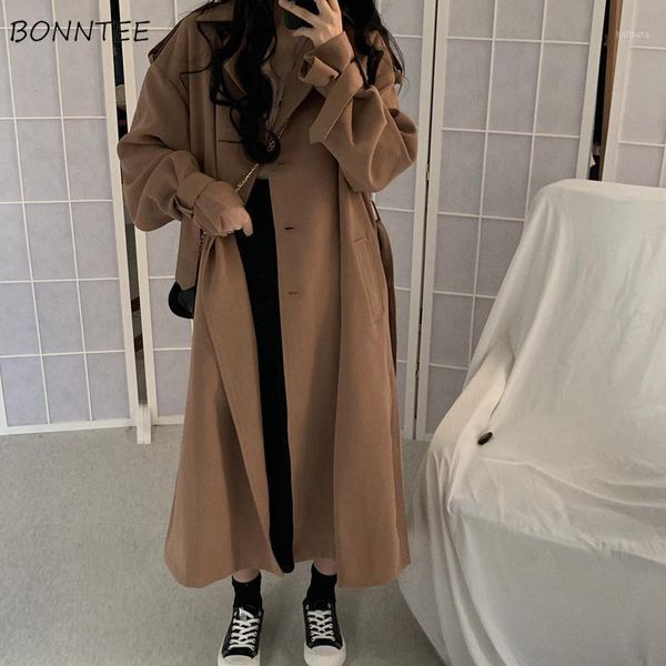 women's trench coats women england style solid all-match cuff-sashes medium-long winter female bf ulzzang ladies casual streetwear chic, Tan;black
women's trench coats women england style solid all-match cuff-sashes medium-long winter female bf ulzzang ladies casual streetwear chic, Tan;black