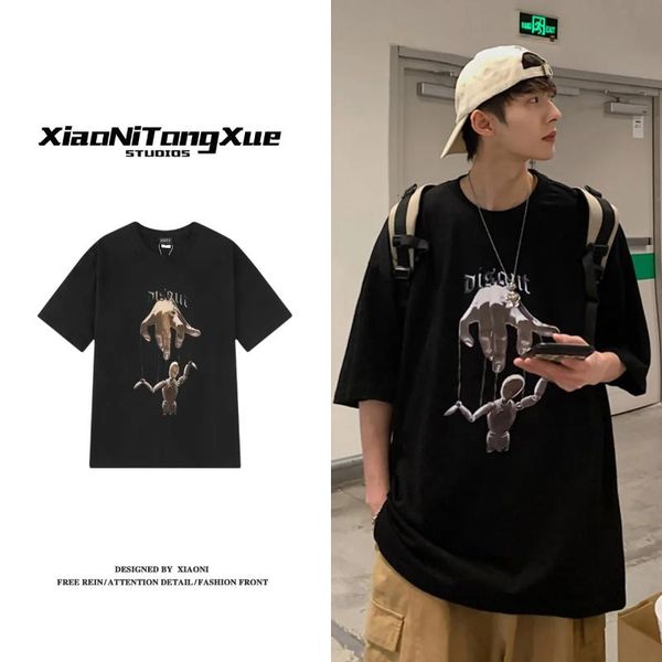 korean cartoon lover puppet women t-shirt official printed men t shirt clothes tee summer fashion men's t-shirts, White;black
korean cartoon lover puppet women t-shirt official printed men t shirt clothes tee summer fashion men's t-shirts, White;black