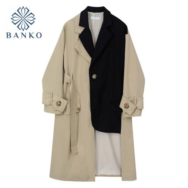 women's trench coats women loose casual long coat with sashes single button windbreaker 2021 chic office ladies outerwear korean, Tan;black
women's trench coats women loose casual long coat with sashes single button windbreaker 2021 chic office ladies outerwear korean, Tan;black