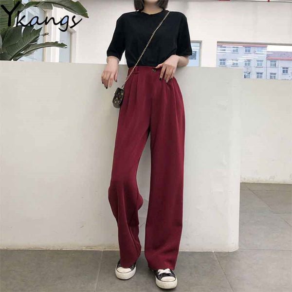 fashion black wine red loose wide leg pants women elastic high-waisted streetwear trousers korean casual solid full length pant 210412, Black;white
fashion black wine red loose wide leg pants women elastic high-waisted streetwear trousers korean casual solid full length pant 210412, Black;white