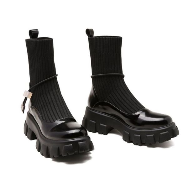 2022 fashion genuine leather women ankle boots shoes platform thick bottom daily winter female footwear size 34-40, Black
2022 fashion genuine leather women ankle boots shoes platform thick bottom daily winter female footwear size 34-40, Black