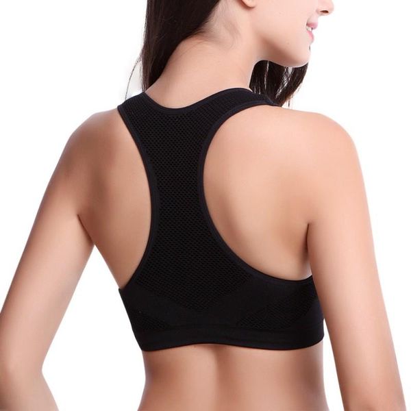 women professional solid absorb sweat sports bra mesh breathable push up padded running gym fitness 1pcs clothing, White;black
women professional solid absorb sweat sports bra mesh breathable push up padded running gym fitness 1pcs clothing, White;black