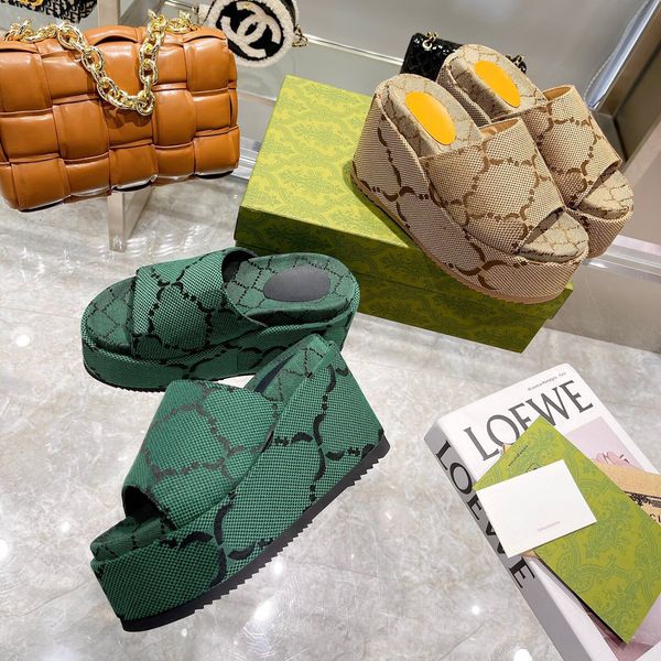 2022 women platform wedge jacquard craft heel 12 cm slippers fashion summer letter embroidery beach sandals luxury brand ladies cool slides, Black
2022 women platform wedge jacquard craft heel 12 cm slippers fashion summer letter embroidery beach sandals luxury brand ladies cool slides, Black