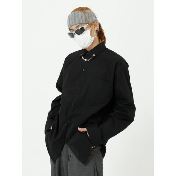 male japan korea streetwear hip hop vintage fashion shirts men iron chain causal long sleeve loose white black shirt men's casual
male japan korea streetwear hip hop vintage fashion shirts men iron chain causal long sleeve loose white black shirt men's casual