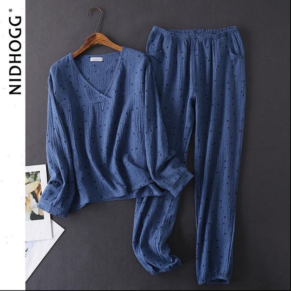 cotton water washed texture women sleepwear crepe gauze long sleeved trousers pajamas v neck pyjamas geometric pijamas, Black;red
cotton water washed texture women sleepwear crepe gauze long sleeved trousers pajamas v neck pyjamas geometric pijamas, Black;red