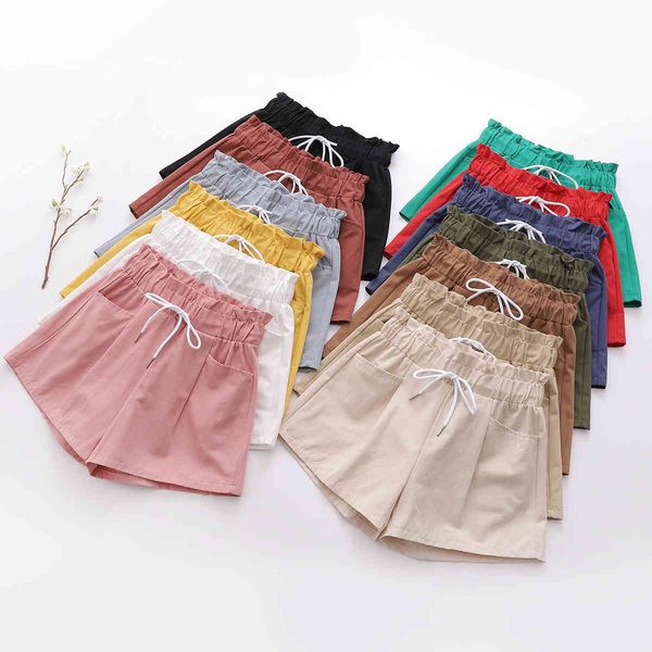 women's shorts 38465 summer new high waist lace up wide leg for women, White;black
women's shorts 38465 summer new high waist lace up wide leg for women, White;black
