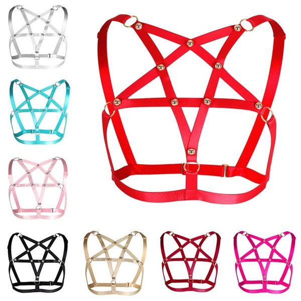 adjustable women men gothic handmade harness belts body bondage waist straps punk rock stylish accessories bdam suspender garters, Black;white
adjustable women men gothic handmade harness belts body bondage waist straps punk rock stylish accessories bdam suspender garters, Black;white