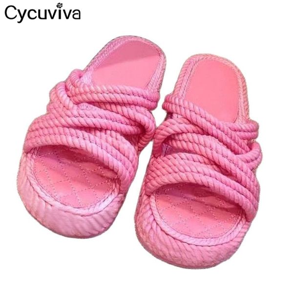 hemp rope thick sole women slippers platform ladies slides summer vacation beach shoes woman brand runway gladiator sandalias, Black
hemp rope thick sole women slippers platform ladies slides summer vacation beach shoes woman brand runway gladiator sandalias, Black
