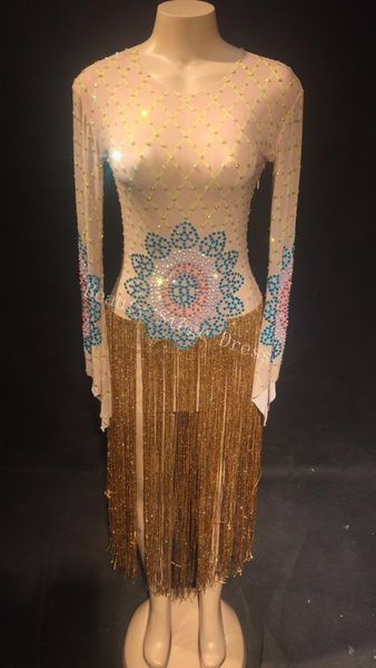 casual dresses 2021 glisten crystals dress long tassel women outfit nightclub female singer costume stage dance dj performance clothing, Black;gray
casual dresses 2021 glisten crystals dress long tassel women outfit nightclub female singer costume stage dance dj performance clothing, Black;gray