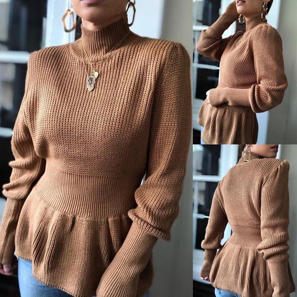 women's sweaters women knitted sweater brown turtleneck high waist slimming knit pullovers long sleeve office elegant ladies streetwea, White;black
women's sweaters women knitted sweater brown turtleneck high waist slimming knit pullovers long sleeve office elegant ladies streetwea, White;black