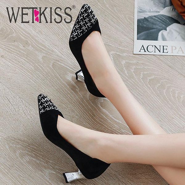 dress shoes wetkiss thick mid heels pointed to pumps women's high e shallow slip on office lady party women big size 34-48, Black
dress shoes wetkiss thick mid heels pointed to pumps women's high e shallow slip on office lady party women big size 34-48, Black