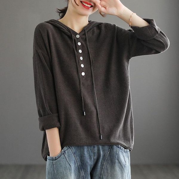 women's t-shirt nini wonderland 2021 spring knit cotton t shirt women solid color loose hooded autumn female batwing sleeve casual, White
women's t-shirt nini wonderland 2021 spring knit cotton t shirt women solid color loose hooded autumn female batwing sleeve casual, White