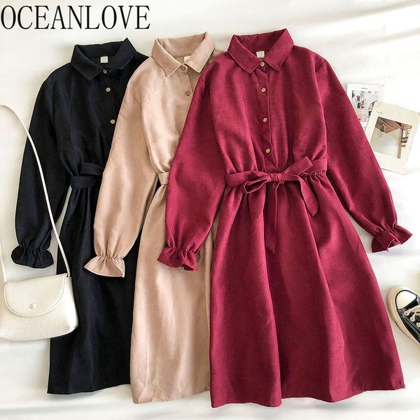 dresses for women bandage bow solid shirt dress elegant vintage autumn winter vestidos robe hiver 18806 210415, Black;gray 
dresses for women bandage bow solid shirt dress elegant vintage autumn winter vestidos robe hiver 18806 210415, Black;gray