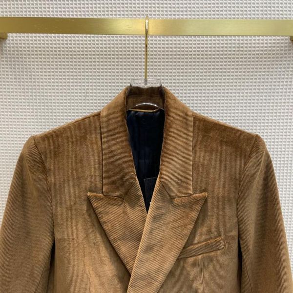 women's suits & blazers luxury corduroy blazer jackets for women fashion double breasted 3d cut slim brown lady winter 2021, White;black
women's suits & blazers luxury corduroy blazer jackets for women fashion double breasted 3d cut slim brown lady winter 2021, White;black