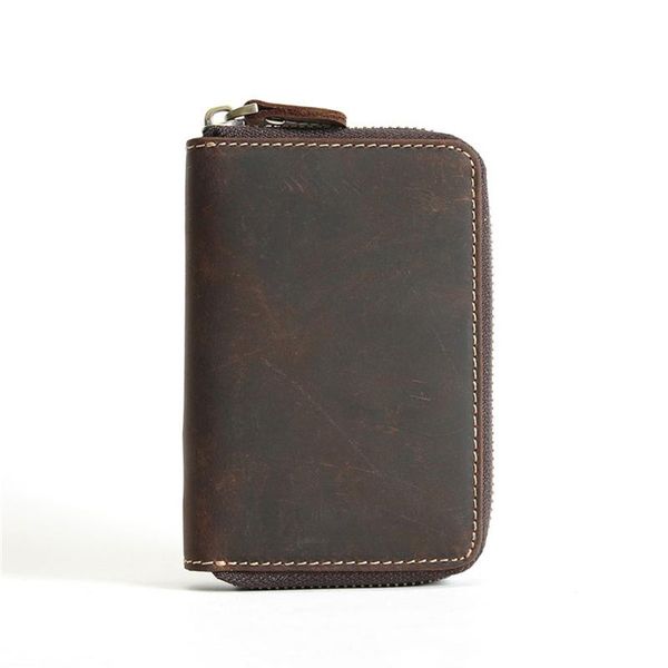 men wallet vintage crazy horse leather mens short zipper around wallets purse holder with money clip genuine, Red;black
men wallet vintage crazy horse leather mens short zipper around wallets purse holder with money clip genuine, Red;black