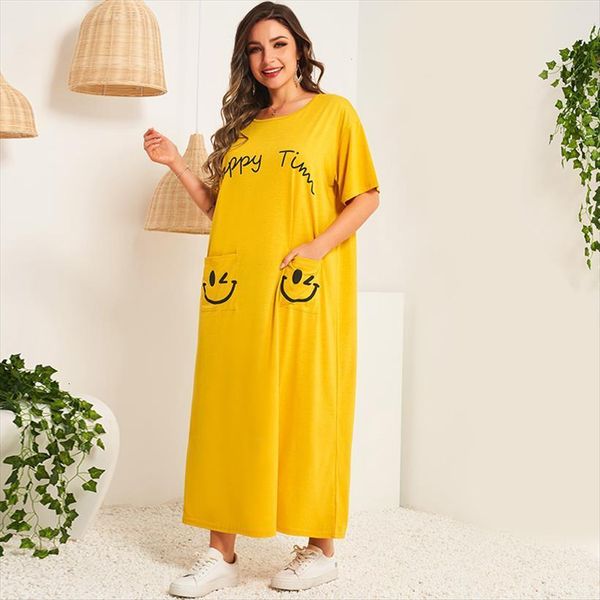 summer fashion casual solid women dress color letter pattern printing simple and loose long short sleeved round neck home, Black;gray
summer fashion casual solid women dress color letter pattern printing simple and loose long short sleeved round neck home, Black;gray