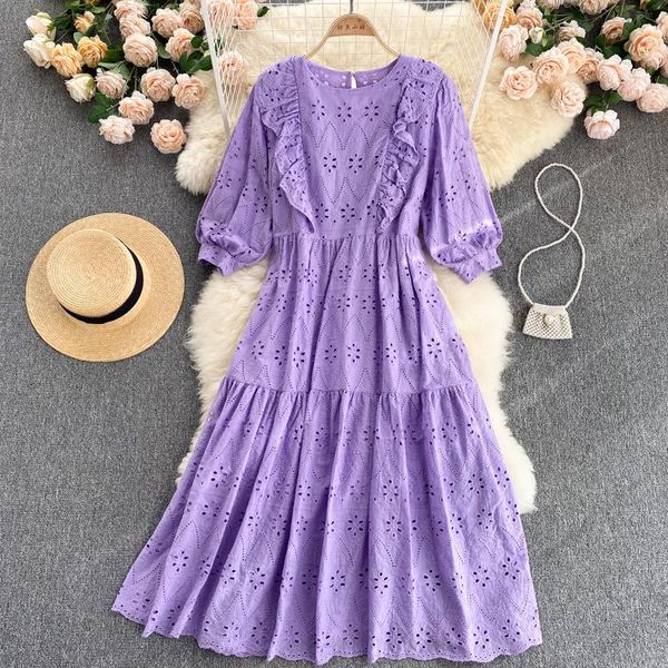 party dresses croysier bohemian beach ruffle embroidered lace boho dress women summer round neck puff sleeve casual loose midi sundress, White;black
party dresses croysier bohemian beach ruffle embroidered lace boho dress women summer round neck puff sleeve casual loose midi sundress, White;black