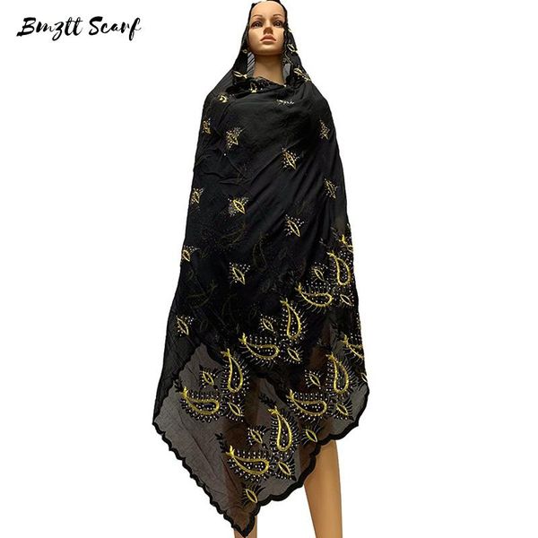 scarves african women embroidered scarfs 100% cotton big scarf with stones for shawls pray bf-018, Blue;gray 
scarves african women embroidered scarfs 100% cotton big scarf with stones for shawls pray bf-018, Blue;gray
