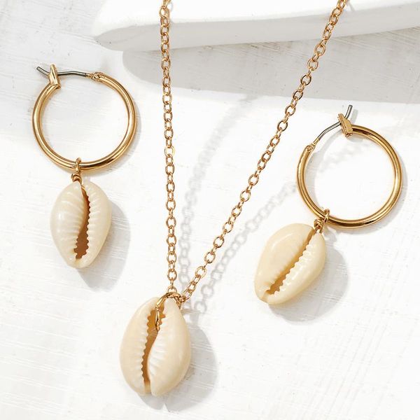 earrings & necklace vintage summer beach seashell jewelry sets ocean starfish hoop with long pendant necklaces women set, Silver
earrings & necklace vintage summer beach seashell jewelry sets ocean starfish hoop with long pendant necklaces women set, Silver