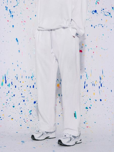 men drawstring waist sweatpants 71vf#, Black