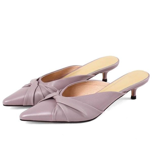 genuine leather pointed toe med heels pleated young lady sweet korean girl slip on summer mules sandals women l56, Black
genuine leather pointed toe med heels pleated young lady sweet korean girl slip on summer mules sandals women l56, Black