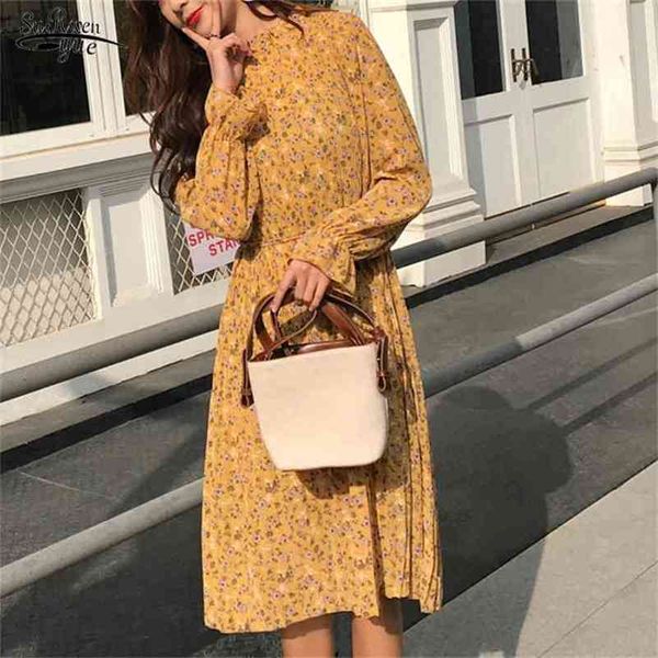 high waist chiffon women dress long sleeve autumn es a-line pleated flare print casual 3149 210421, Black;gray
high waist chiffon women dress long sleeve autumn es a-line pleated flare print casual 3149 210421, Black;gray