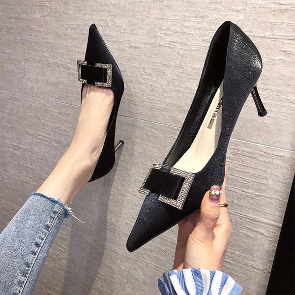 dress shoes diamond edge high-heeled ladies silver thin heels 8 cm fashion woman shoe pointed toe luxury pumps women, Black
dress shoes diamond edge high-heeled ladies silver thin heels 8 cm fashion woman shoe pointed toe luxury pumps women, Black